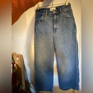 Rolla's Medium Wash High Rise Wide Leg Blue Jean
